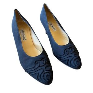 D’ROSSANA CHARNA PUMPS SATIN VINTAGE SOUTACHE EMBROIDERY WEDDING EVENING 11